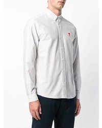 Мужская серая рубашка с длинным рукавом от Ami Paris