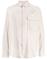 Мужская серая рубашка с длинным рукавом от Armani Exchange