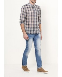 Мужская серая рубашка с длинным рукавом от Bellfield