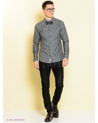 Мужская серая рубашка с длинным рукавом от BLEND