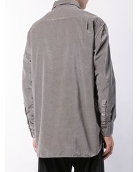 Мужская серая рубашка с длинным рукавом от Casey Casey