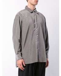 Мужская серая рубашка с длинным рукавом от Casey Casey