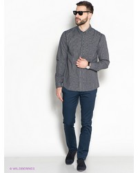 Мужская серая рубашка с длинным рукавом от Broadway