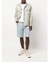 Мужская серая рубашка с длинным рукавом от Doppiaa