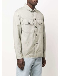 Мужская серая рубашка с длинным рукавом от Doppiaa