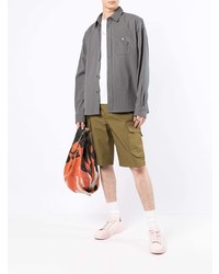 Мужская серая рубашка с длинным рукавом от Kenzo