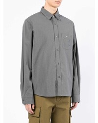 Мужская серая рубашка с длинным рукавом от Kenzo