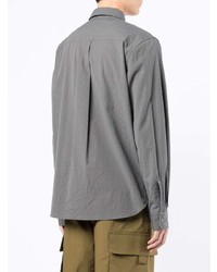 Мужская серая рубашка с длинным рукавом от Kenzo