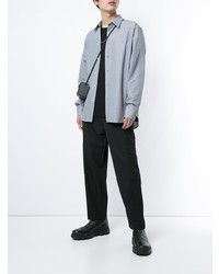 Мужская серая рубашка с длинным рукавом от Jil Sander