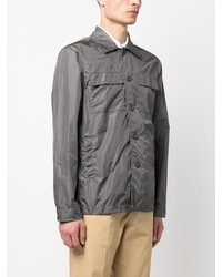 Мужская серая рубашка с длинным рукавом от Aspesi