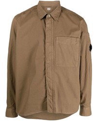 Мужская серая рубашка с длинным рукавом от C.P. Company