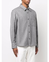 Мужская серая рубашка с длинным рукавом от A.P.C.