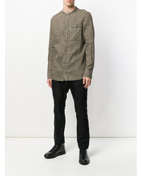 Мужская серая рубашка с длинным рукавом от Masnada