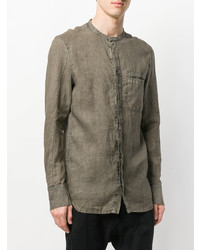 Мужская серая рубашка с длинным рукавом от Masnada