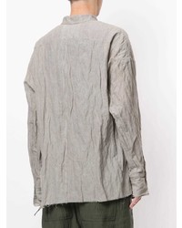 Мужская серая рубашка с длинным рукавом от Ziggy Chen