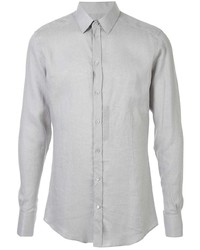 Мужская серая рубашка с длинным рукавом от Dolce & Gabbana