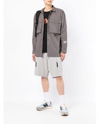 Мужская серая рубашка с длинным рукавом от Izzue