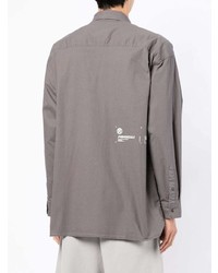 Мужская серая рубашка с длинным рукавом от Izzue