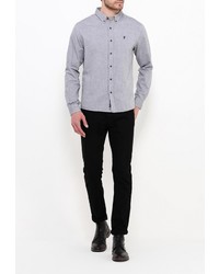 Мужская серая рубашка с длинным рукавом от Frank NY