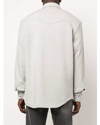 Мужская серая рубашка с длинным рукавом от Diesel