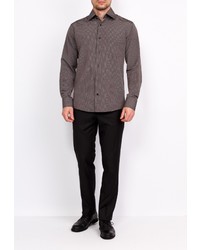 Мужская серая рубашка с длинным рукавом от GREG