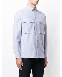 Мужская серая рубашка с длинным рукавом от Natural Selection