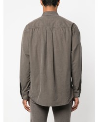 Мужская серая рубашка с длинным рукавом от DSQUARED2