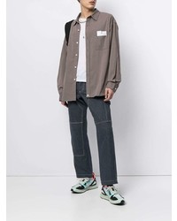 Мужская серая рубашка с длинным рукавом от A Bathing Ape