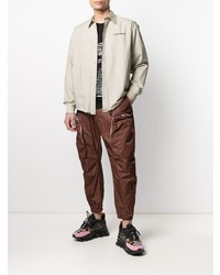 Мужская серая рубашка с длинным рукавом от DSQUARED2