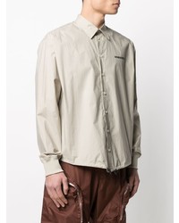 Мужская серая рубашка с длинным рукавом от DSQUARED2