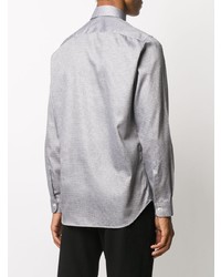 Мужская серая рубашка с длинным рукавом от Canali