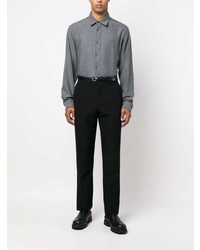 Мужская серая рубашка с длинным рукавом от Theory