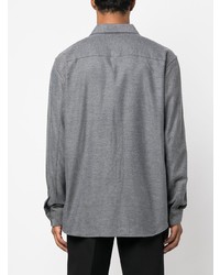 Мужская серая рубашка с длинным рукавом от Theory