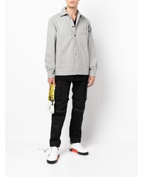 Мужская серая рубашка с длинным рукавом от Off-White