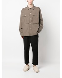 Мужская серая рубашка с длинным рукавом от Thom Krom