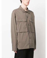 Мужская серая рубашка с длинным рукавом от Thom Krom