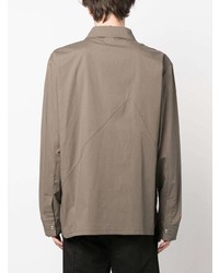 Мужская серая рубашка с длинным рукавом от Thom Krom