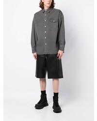 Мужская серая рубашка с длинным рукавом от FIVE CM