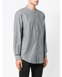 Мужская серая рубашка с длинным рукавом от Massimo Alba