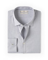 Мужская серая рубашка с длинным рукавом от Mango Man