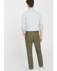 Мужская серая рубашка с длинным рукавом от Mango Man