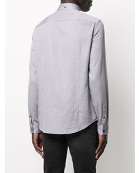 Мужская серая рубашка с длинным рукавом от Armani Exchange