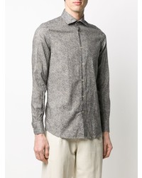 Мужская серая рубашка с длинным рукавом от Glanshirt