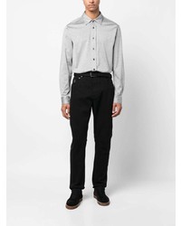 Мужская серая рубашка с длинным рукавом от Brioni