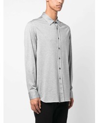 Мужская серая рубашка с длинным рукавом от Brioni