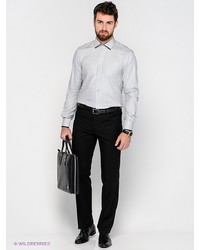 Мужская серая рубашка с длинным рукавом от MONDIGO