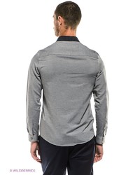 Мужская серая рубашка с длинным рукавом от New Look
