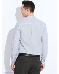 Мужская серая рубашка с длинным рукавом от Oodji