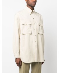 Мужская серая рубашка с длинным рукавом от Lemaire