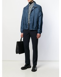 Мужская серая рубашка с длинным рукавом от Prada